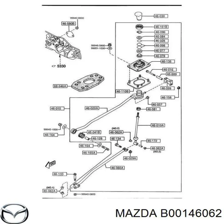 Manguito De Cambio De Marcha (Palanca selectora) para Mazda Xedos (CA)