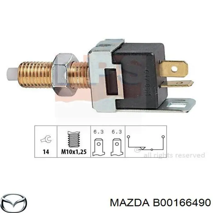 B00166490 Mazda interruptor luz de freno