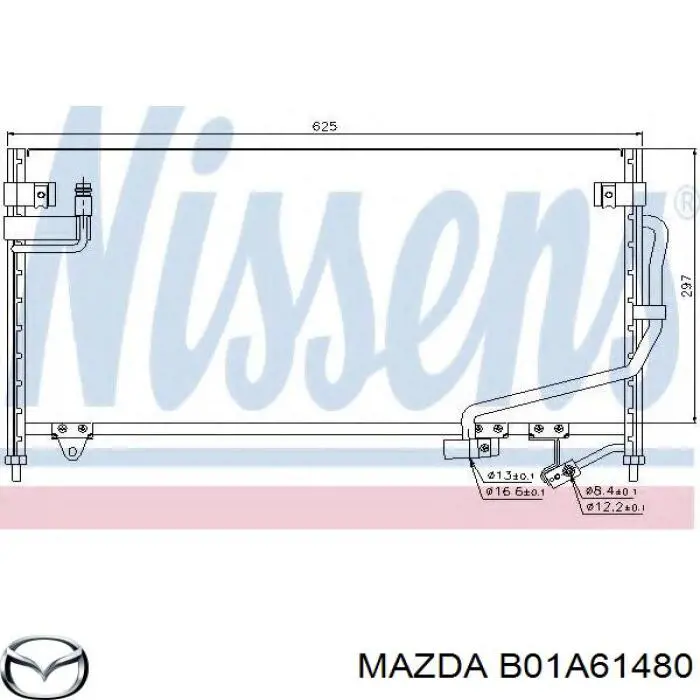 B01A61480 Mazda condensador aire acondicionado