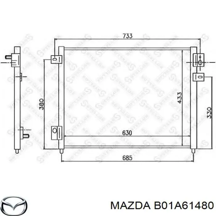 B01A61480 Mazda Radiador de aire acondicionado
