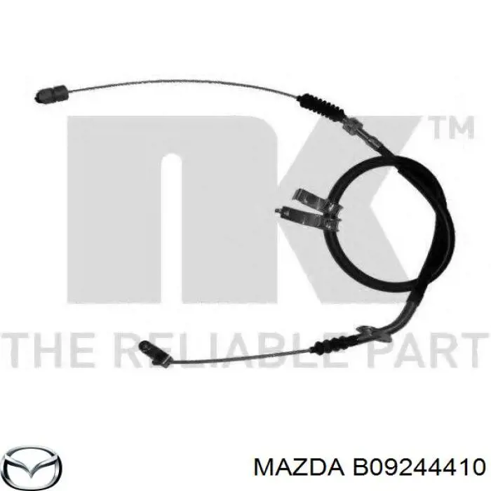 B09244410E Mazda cable de freno de mano trasero derecho