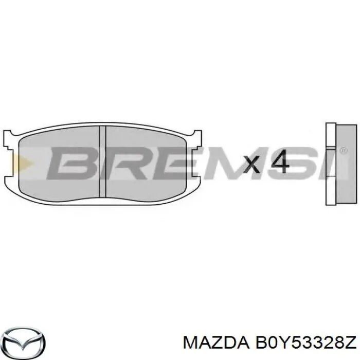 B0Y53328Z Mazda pastillas de freno delanteras