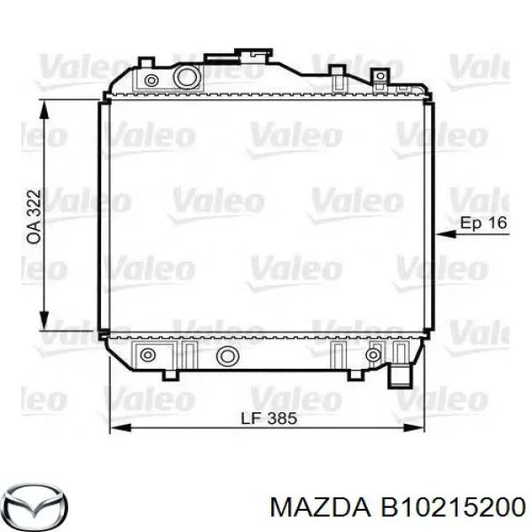 B10215200 Mazda radiador refrigeración del motor