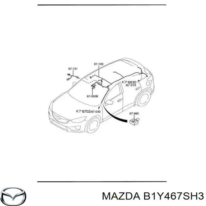 B1Y467SH3 Mazda luces del conector (chip)