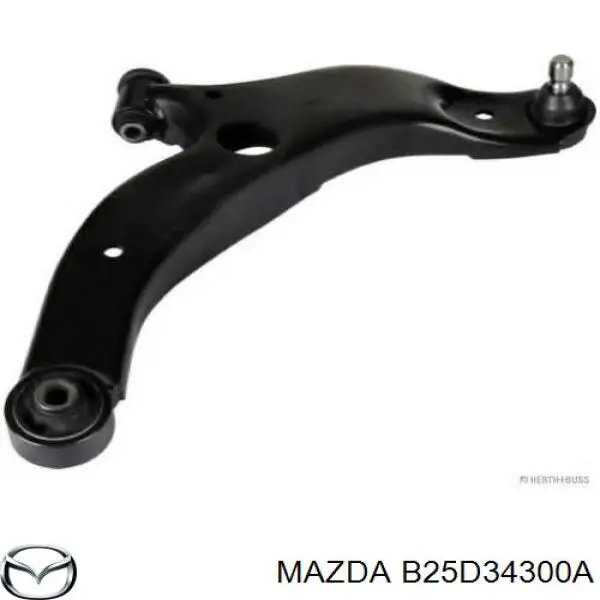 B25D34300A Mazda barra oscilante, suspensión de ruedas delantera, inferior derecha