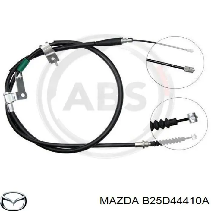B25D44410B Mazda cable de freno de mano trasero derecho