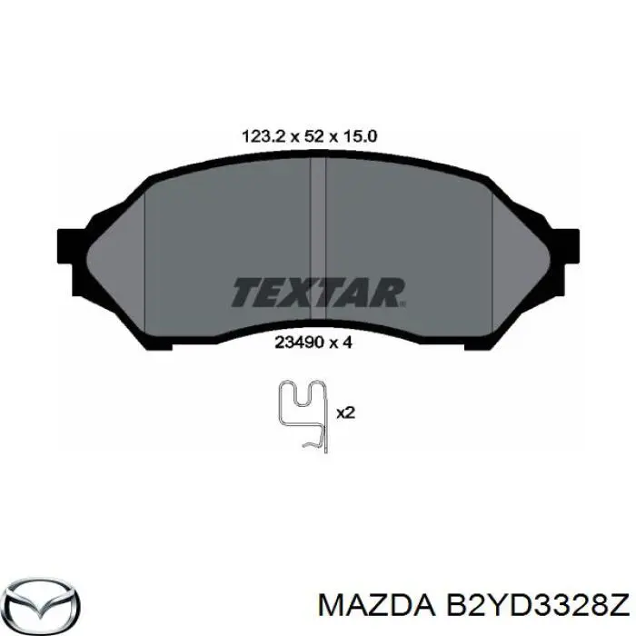 Comprar B2YD3328Z Mazda Pastillas delanteras de freno