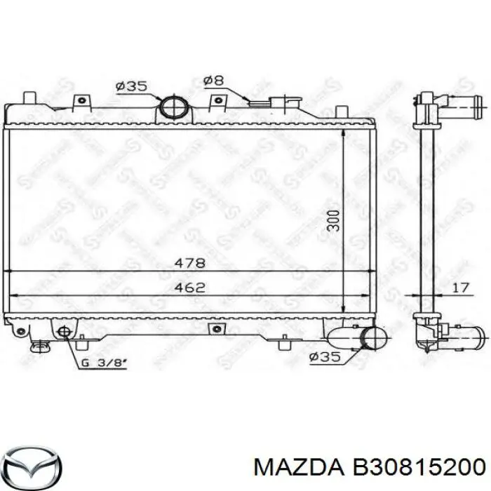 B30815200 Mazda Refrigeración del motor