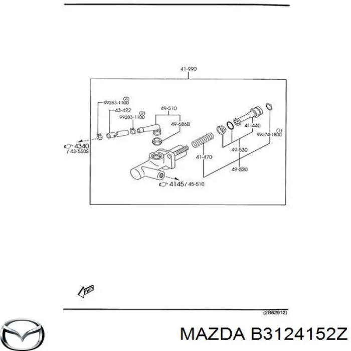 Juego de reparación del cilindro maestro de embrague Mazda B3124152Z precio, desde 2,47 EUR