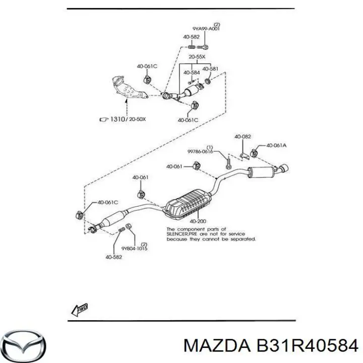 Espárrago del colector de escape Mazda B31R40584 precio, desde 11,13 EUR