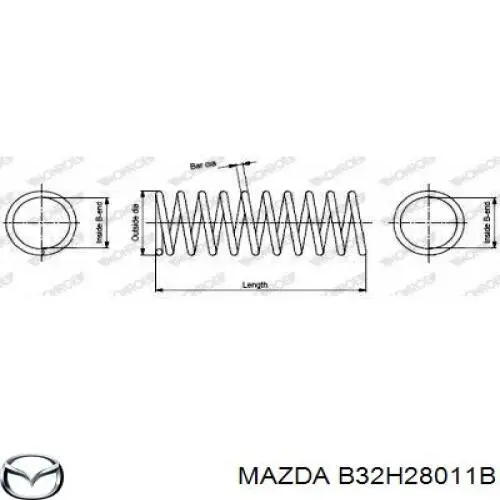 Muelle de suspensión trasero Mazda B32H28011B precio, desde 31,83 EUR