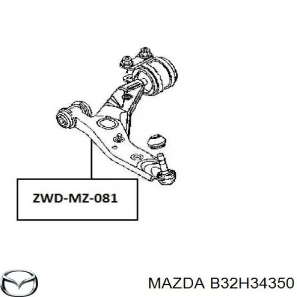Brazo inferior izquierdo de la suspensión delantera Mazda B32H34350 precio, desde 66,71 EUR