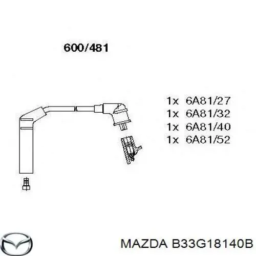 B33G18140B Mazda cables de bujías