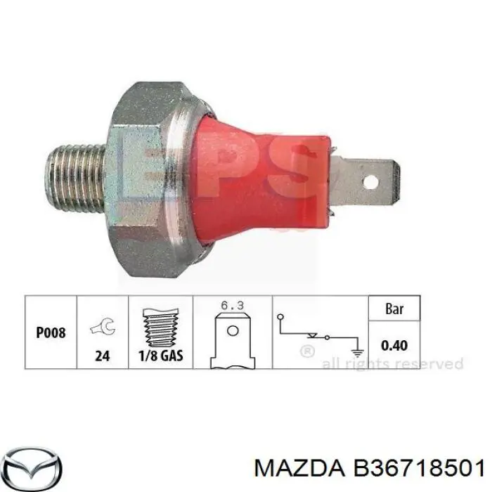 Comprar B36718501 Mazda Sensor de presión de aceite