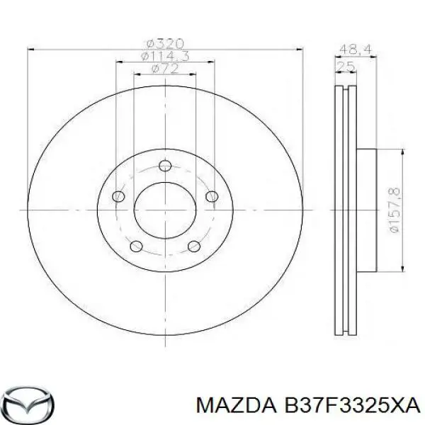 Frenos delanteros Mazda B37F3325XA precio, desde 79,81 EUR