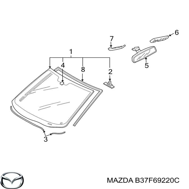 Espejo retrovisor interior para Mazda CX-9 