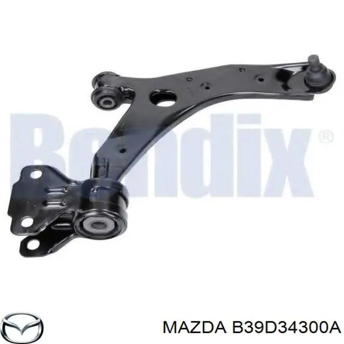 B39D34300A Mazda barra oscilante, suspensión de ruedas delantera, inferior derecha