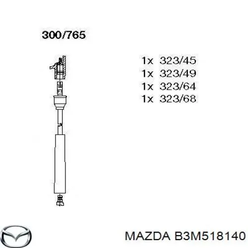 B3M518140 Mazda cables de bujías