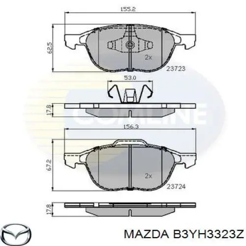 B3YH3323Z Mazda pastillas de freno delanteras