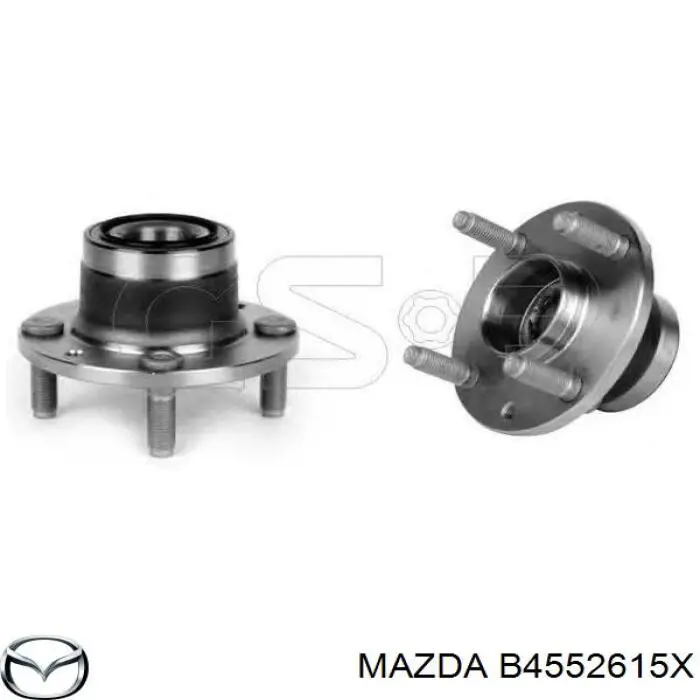 B4552615X Mazda cubo de rueda trasero