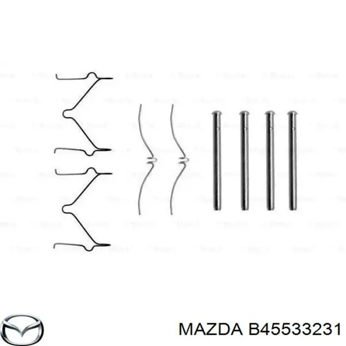 B45533231 Mazda conjunto de muelles almohadilla discos delanteros