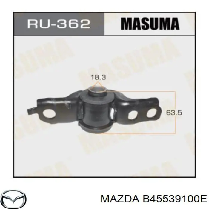 B45539100E Mazda soporte motor izquierdo