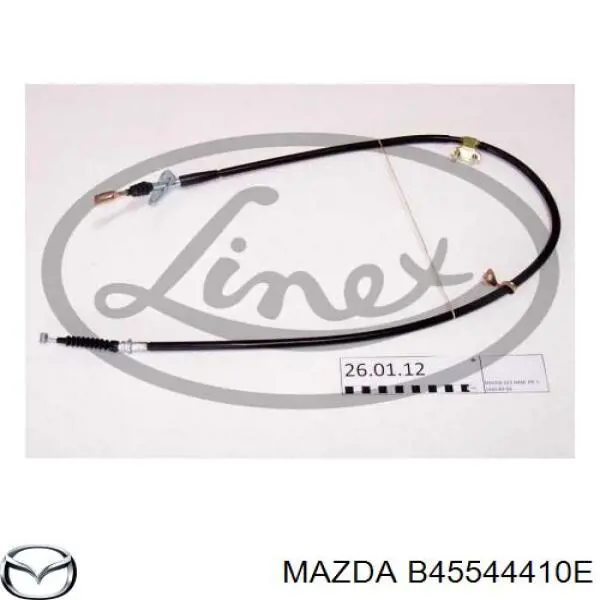 B45544410E Mazda cable de freno de mano trasero derecho