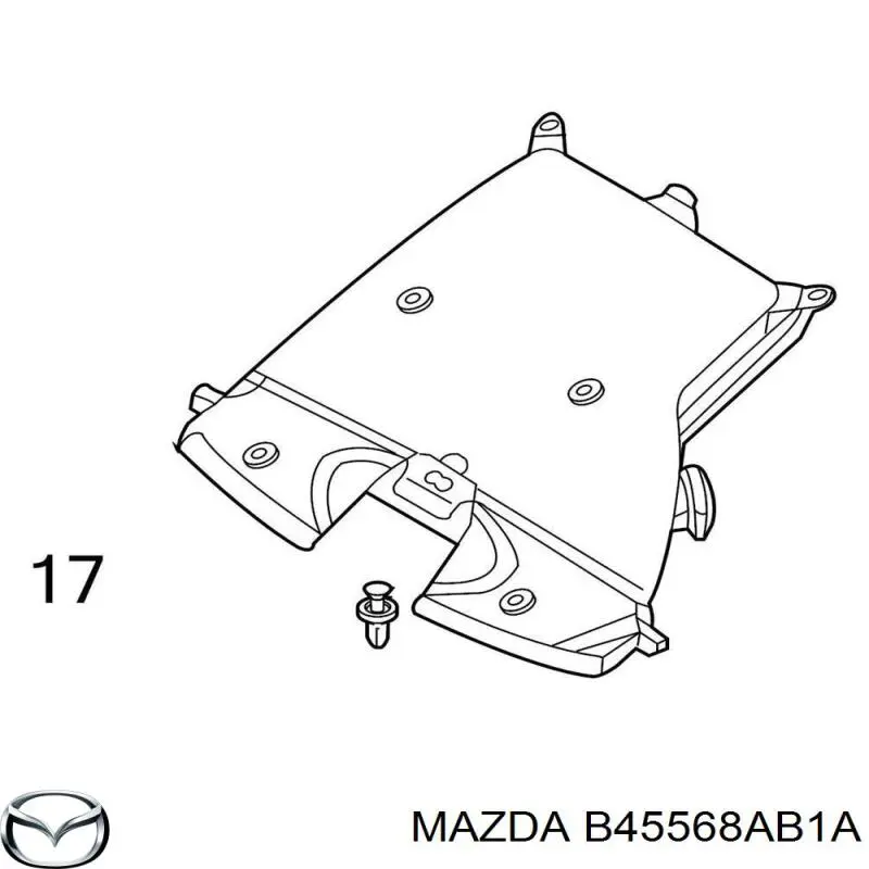 Clips fijación, revestimiento puerta para Mazda 6 (GG)