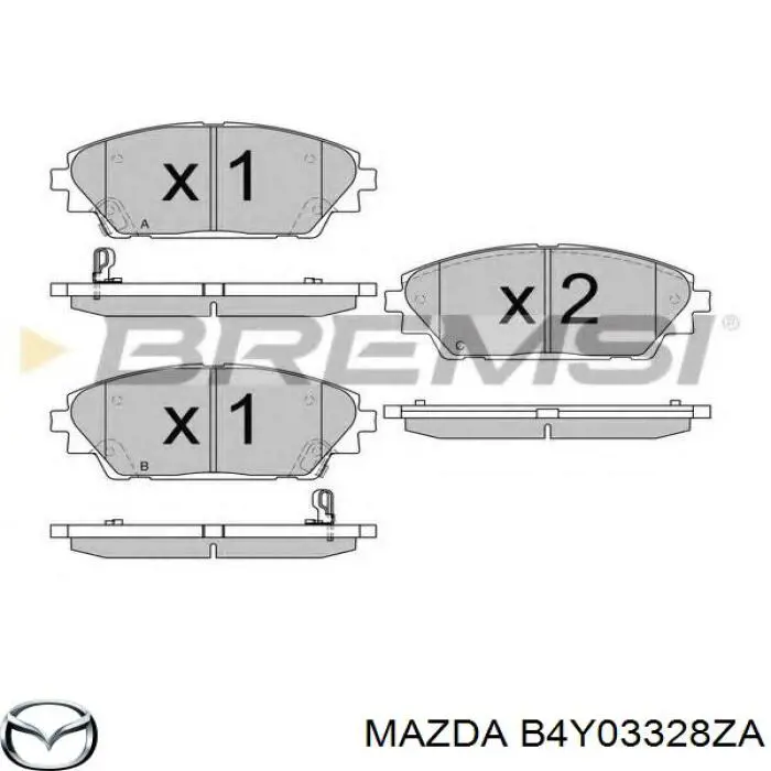 B4Y03328ZA Mazda pastillas de freno delanteras