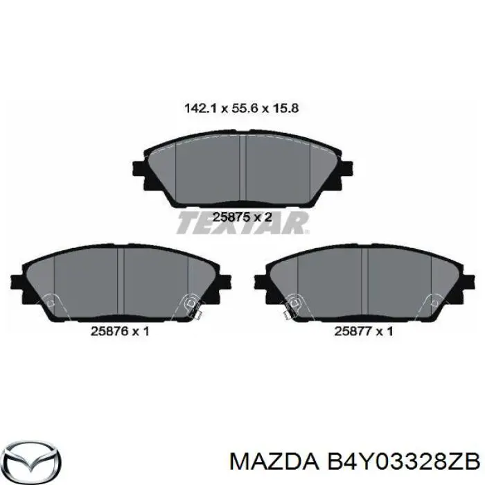 B4Y03328ZB Mazda pastillas de freno delanteras