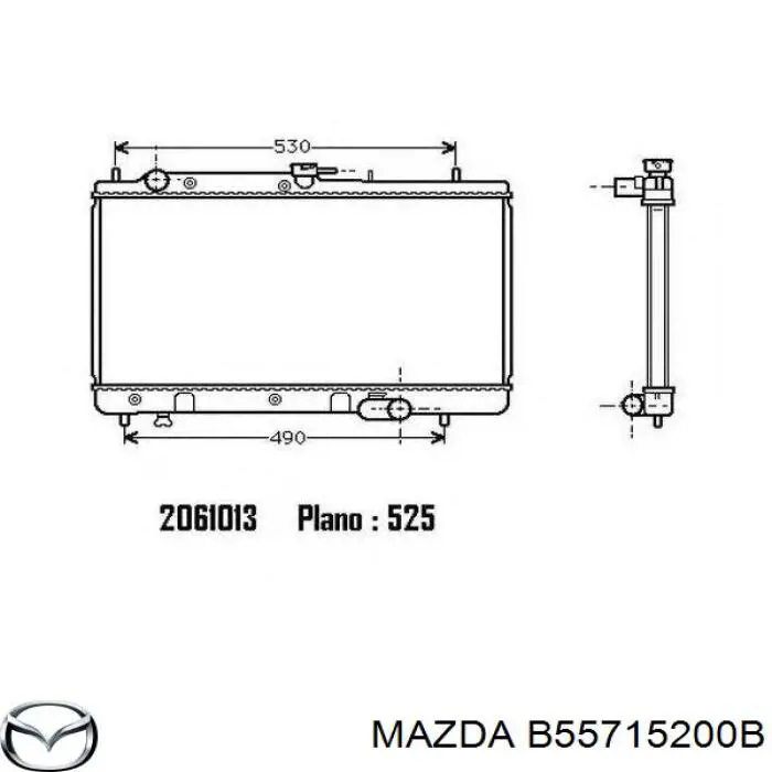 Radiador de água Mazda B55715200D