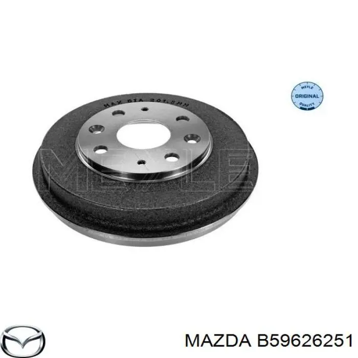 B596-26-251 Mazda freno de tambor trasero