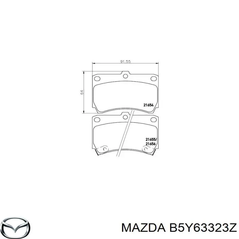 B5Y63323Z Mazda pastillas de freno delanteras