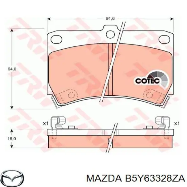Pastillas de freno delanteras Mazda 323 BA