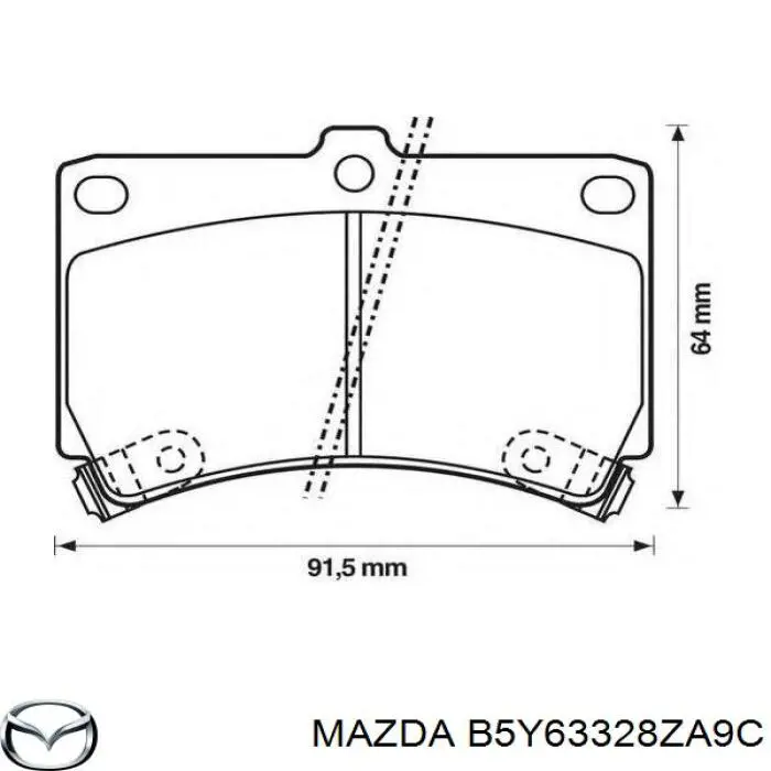 Pastillas de freno delanteras Mazda 323 BA