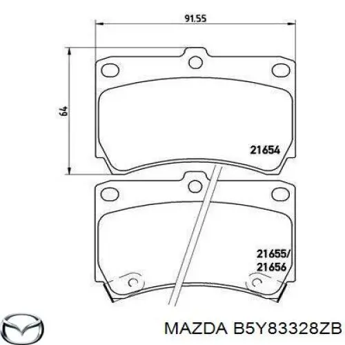 Pastillas de freno delanteras Mazda 323 BA