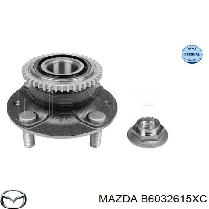 B6032615XC Mazda cubo de rueda trasero