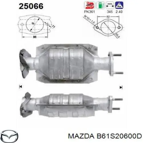 Convertidor catalítico Mazda 323 F IV