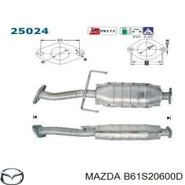 Catalizador de gasolina y diésel para Mazda 323 F IV BG