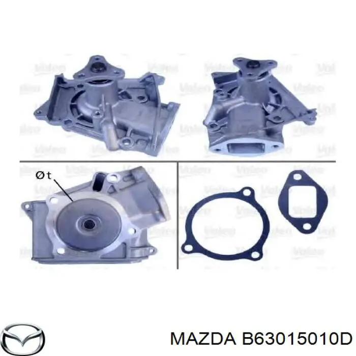 B63015010D Mazda bomba de agua