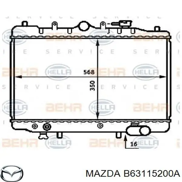 B63115200A Mazda radiador