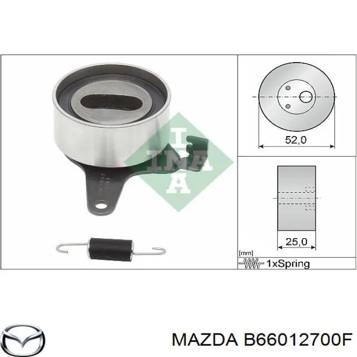 B66012700F Mazda rodillo, cadena de distribución
