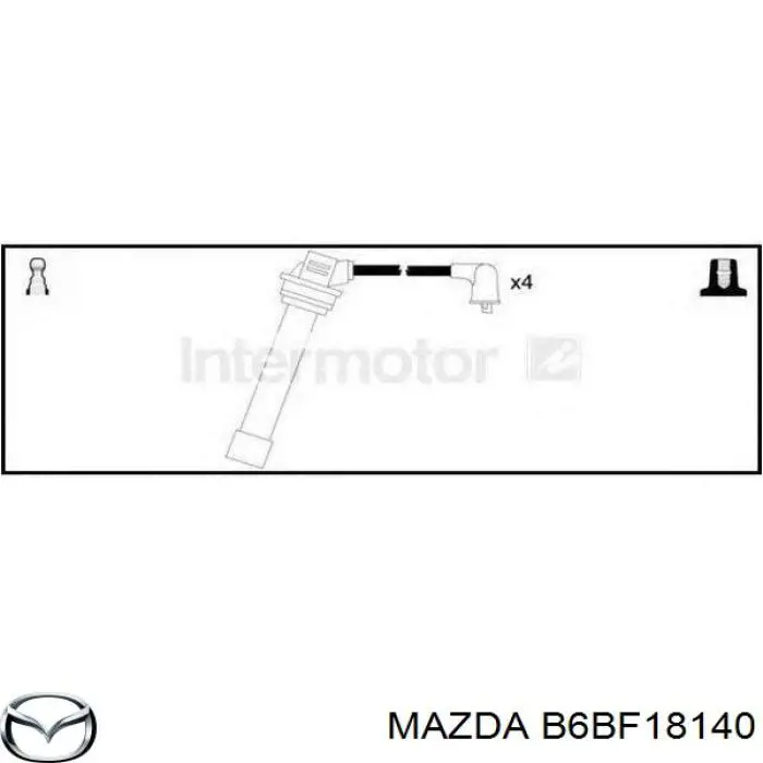 B6BF18140 Mazda cables de bujías