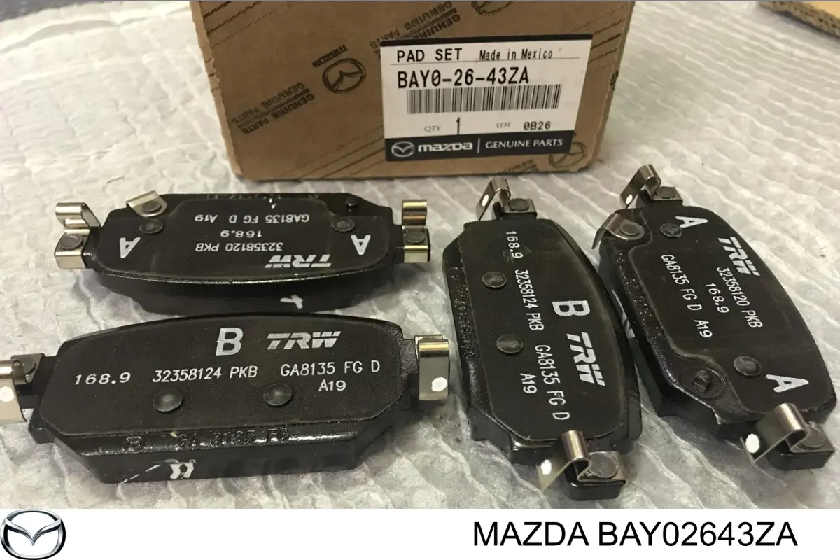 Pastillas traseras de freno Mazda BAY02643ZA precio, desde 33,22 EUR