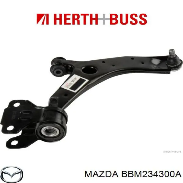 Brazo inferior derecho de la suspensión delantera BBM234300A Mazda