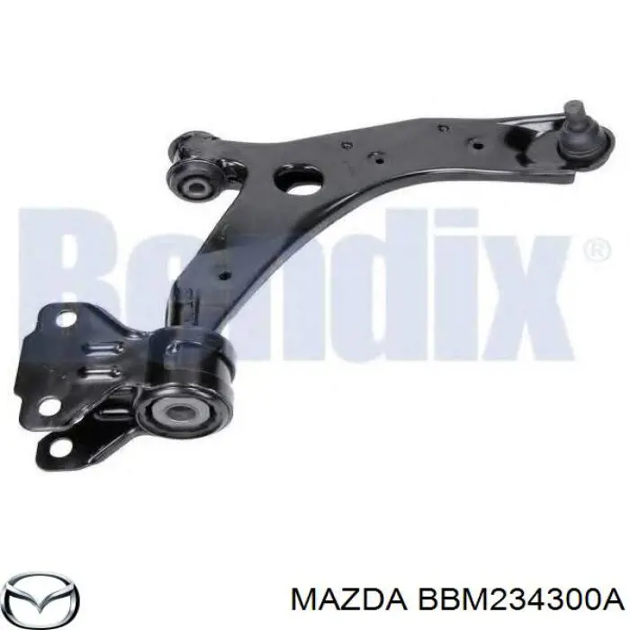 BBM234300A Mazda barra oscilante, suspensión de ruedas delantera, inferior derecha