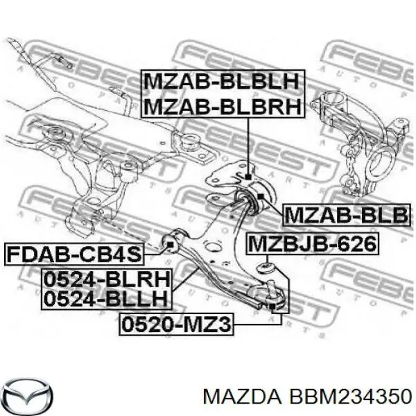 Comprar BBM234350 Mazda Brazo inferior izquierdo de la suspensión delantera