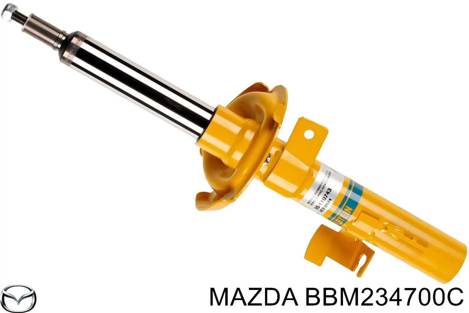 BBM234700C Mazda amortiguador delantero derecho