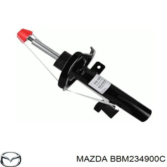 BBM234900C Mazda amortiguador delantero izquierdo