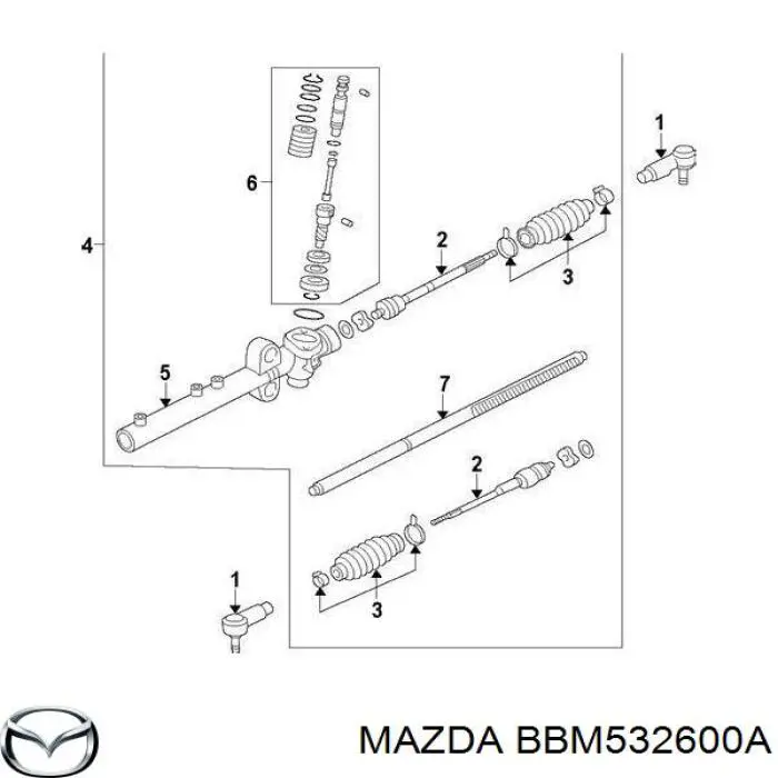 BBM532600A Mazda bomba de dirección